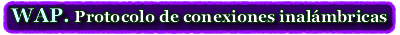 WAP. Protocolo de conexiones inalmbricas
